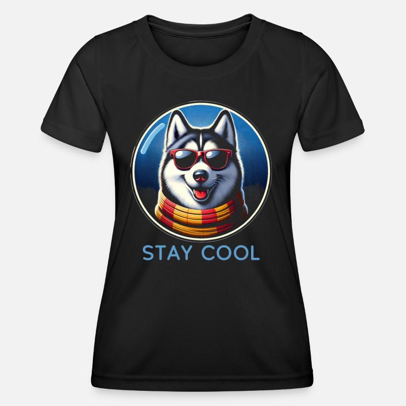 Cool Husky Shades - Women's Functional T-Shirt - black