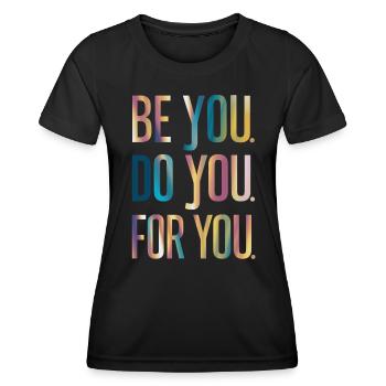 Soyez vous faites vous pour vous inspiration - T-shirt sport Femme - noir - Devant - AI Model Female 172 light (172cm)