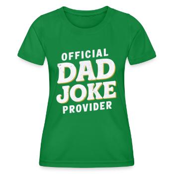 Offizieller Dad Joke Provider - Frauen Funktions-T-Shirt - Kelly Green - Vorne - AI Model Female 172 dark (172cm)