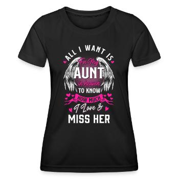 Aunt in Heaven - Women's Functional T-Shirt - black - Front - AI Model Female 172 light (172cm)