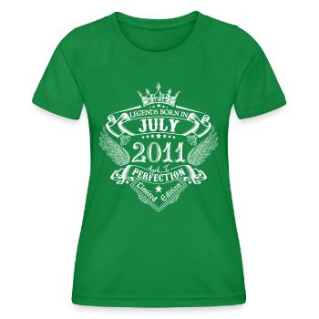 Juli 2011 Geburtstag Juli 2011 Juli - Frauen Funktions-T-Shirt - Kelly Green - Vorne - AI Model Female 172 dark (172cm)
