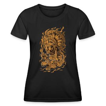 Aztec God Ancient Mythology Tezcatlipoca - Women's Functional T-Shirt - black - Front - AI Model Female 172 light (172cm)