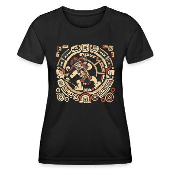 Dieu aztèque Mythologie ancienne Huitzilopochtli - T-shirt sport Femme - noir - Devant - AI Model Female 172 light (172cm)