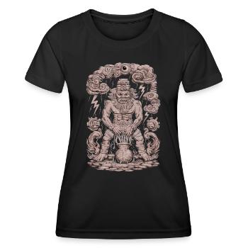 Dieu Maya Mythologie Maya Chaac est dans le - T-shirt sport Femme - noir - Devant - AI Model Female 172 light (172cm)