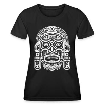 Dieu Maya Mythologie Maya Masque Ek Chuah - T-shirt sport Femme - noir - Devant - AI Model Female 172 light (172cm)