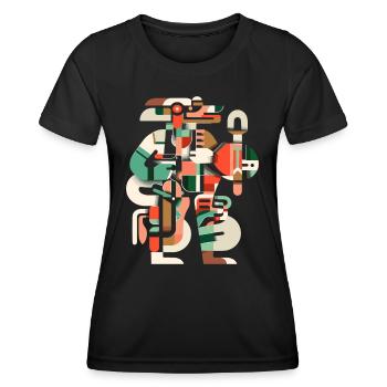 Dieu Maya Mythologie Maya Itzamna - T-shirt sport Femme - noir - Devant - AI Model Female 172 light (172cm)