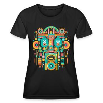 Dieu Maya Mythologie Maya Itzamna - T-shirt sport Femme - noir - Devant - AI Model Female 172 light (172cm)