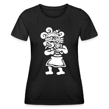 Dieu Maya Mythologie Maya Hunab Ku - T-shirt sport Femme - noir - Devant - AI Model Female 172 light (172cm)