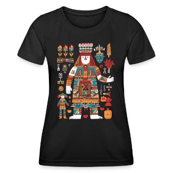 Itzamna Maya God Mythologie maya - T-shirt sport Femme - noir - Devant - AI Model Female 172 light (172cm)