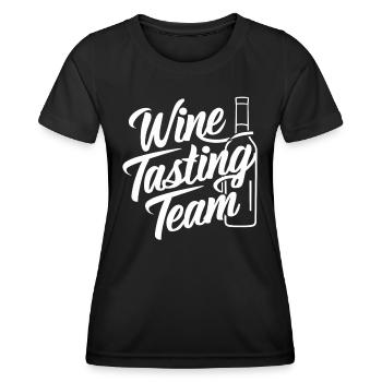 Équipe de dégustation de vins - Design élégant pour - T-shirt sport Femme - noir - Devant - AI Model Female 172 light (172cm)