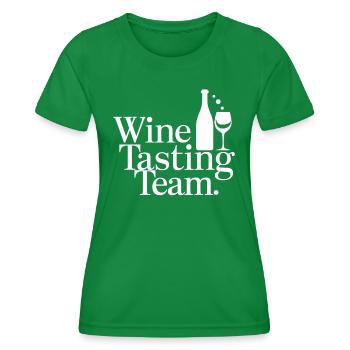 Conception d’une équipe de dégustation de vins pour les amateurs de vin - T-shirt sport Femme - vert - Devant - AI Model Female 172 dark (172cm)