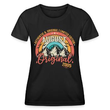 August 2005 August birthday 2005 August - Women's Functional T-Shirt - black - Front - AI Model Female 172 light (172cm)