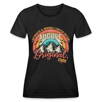 August 2000 August Geburtstag 2000 August - Frauen Funktions-T-Shirt - Schwarz - Vorne - AI Model Female 172 light (172cm)