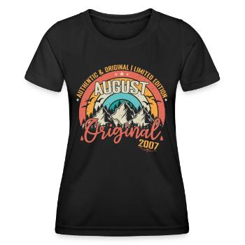 August 2007 August birthday 2007 August - Women's Functional T-Shirt - black - Front - AI Model Female 172 light (172cm)