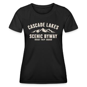 Cascade Lakes Scenic Byway Road Trip Squad - Women's Functional T-Shirt - black - Front - AI Model Female 172 light (172cm)