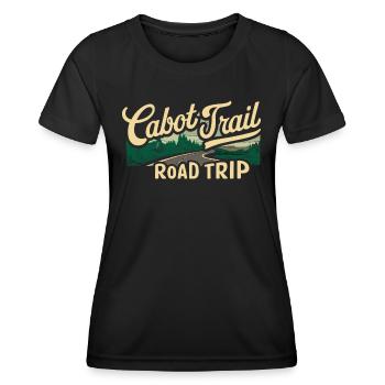 Cabot Trail Road Trip Landschaft - Frauen Funktions-T-Shirt - Schwarz - Vorne - AI Model Female 172 light (172cm)
