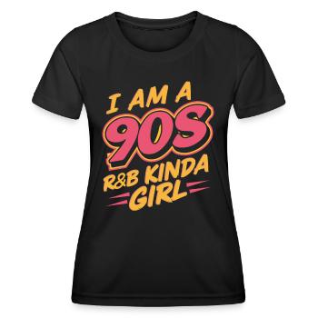 Je suis une fille R&B des années 90 - T-shirt sport Femme - noir - Devant - AI Model Female 172 light (172cm)