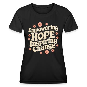 Social Workers Social Work Inspire Hope - Women's Functional T-Shirt - black - Front - AI Model Female 172 light (172cm)