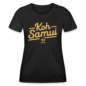 Palmiers de vacances sur l’île de Koh Samui - T-shirt sport Femme - noir - Devant - AI Model Female 172 light (172cm)