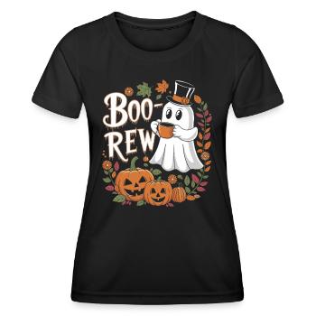 Boo-Brew Fantômes et citrouilles d'Halloween - T-shirt sport Femme - noir - Devant - AI Model Female 172 light (172cm)