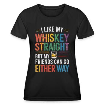 LGBTQ Ally Whiskey Pride Month Rainbow - Women's Functional T-Shirt - black - Front - AI Model Female 172 light (172cm)