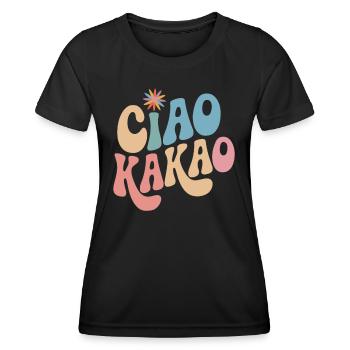 Ciao Kakao - Frauen Funktions-T-Shirt - Schwarz - Vorne - AI Model Female 172 light (172cm)