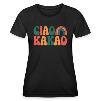 Ciao Kakao - Frauen Funktions-T-Shirt - Schwarz - Vorne - AI Model Female 172 light (172cm)