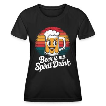 Bier Ist Mein Geistiges Getränk - Frauen Funktions-T-Shirt - Schwarz - Vorne - AI Model Female 172 light (172cm)