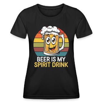 Bier Ist Mein Spirit Drink Retro Stil - Frauen Funktions-T-Shirt - Schwarz - Vorne - AI Model Female 172 light (172cm)