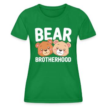 Bären Gruppen Design Bären Brotherhood - Frauen Funktions-T-Shirt - Kelly Green - Vorne - AI Model Female 172 dark (172cm)