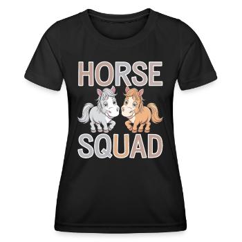 Groupes de chevaux Conception Horse Squad - T-shirt sport Femme - noir - Devant - AI Model Female 172 light (172cm)