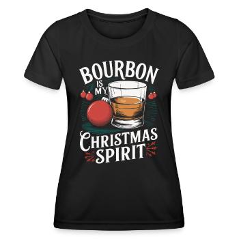 de Noël Bourbon Style Vintage - T-shirt sport Femme - noir - Devant - AI Model Female 172 light (172cm)