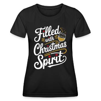Rempli d’ de Noël - T-shirt sport Femme - noir - Devant - AI Model Female 172 light (172cm)