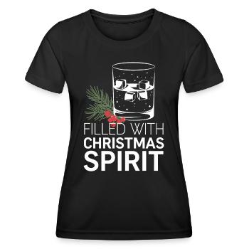 Rempli d’ de Noël - T-shirt sport Femme - noir - Devant - AI Model Female 172 light (172cm)