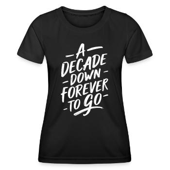 10 Jahre Hochzeitstag - Ein Jahrzehnt Vorbei, Für - Frauen Funktions-T-Shirt - Schwarz - Vorne - AI Model Female 172 light (172cm)