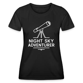 Aventurier du ciel nocturne pour les astronomes amateurs - T-shirt sport Femme - noir - Devant - AI Model Female 172 light (172cm)
