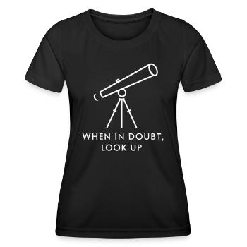 Amateurastronomen: Immer Nach Oben Schauen - Frauen Funktions-T-Shirt - Schwarz - Vorne - AI Model Female 172 light (172cm)