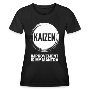 Kaizen improvement is my mantra - Women's Functional T-Shirt - black - Front - AI Model Female 172 light (172cm)