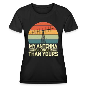 Amateurfunker Antenne Länger Als Deine - Frauen Funktions-T-Shirt - Schwarz - Vorne - AI Model Female 172 light (172cm)