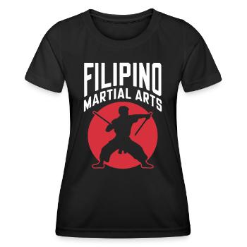 Filipino Martial Arts Arnis Silhouette Design - Women's Functional T-Shirt - black - Front - AI Model Female 172 light (172cm)