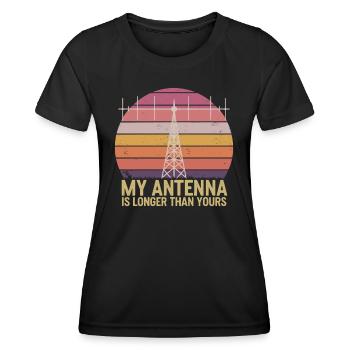 Antenne radio amateur Mon antenne est - T-shirt sport Femme - noir - Devant - AI Model Female 172 light (172cm)