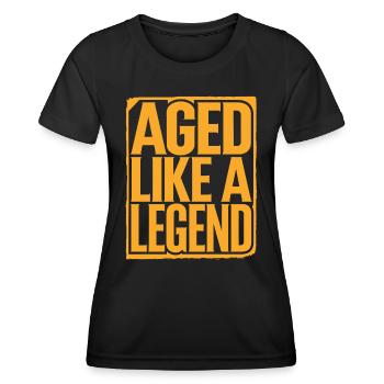 Vieilli comme une légende Anniversaire Vieillir - T-shirt sport Femme - noir - Devant - AI Model Female 172 light (172cm)