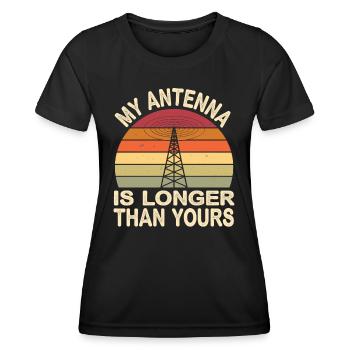 Meine Antenne Ist Länger Als Deine Ham Radio - Frauen Funktions-T-Shirt - Schwarz - Vorne - AI Model Female 172 light (172cm)