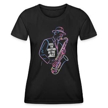 Feel the rhythm, be the jazz - Women's Functional T-Shirt - black - Front - AI Model Female 172 light (172cm)