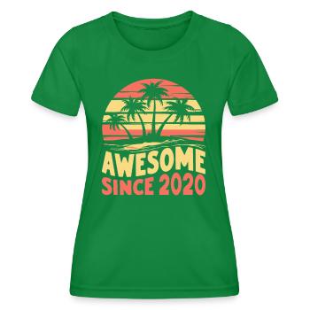 Awesome Seit 2020 Geburtstag - Frauen Funktions-T-Shirt - Kelly Green - Vorne - AI Model Female 172 dark (172cm)