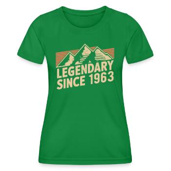 Legendär Seit 1963 Geburtstag - Frauen Funktions-T-Shirt - Kelly Green - Vorne - AI Model Female 172 dark (172cm)