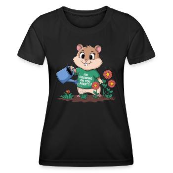 Ich Wachse Auf Dir, Oder? - Frauen Funktions-T-Shirt - Schwarz - Vorne - AI Model Female 172 light (172cm)