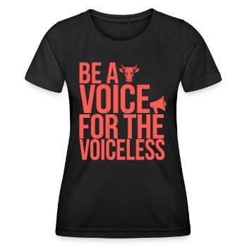 Soyez une voix pour le végétalien sans voix - T-shirt sport Femme - noir - Devant - AI Model Female 172 light (172cm)