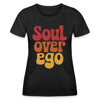 L’âme au-dessus de l’ego inspirant la spiritualité - T-shirt sport Femme - noir - Devant - AI Model Female 172 light (172cm)