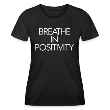 Respirez profondément : Inspirant - T-shirt sport Femme - noir - Devant - AI Model Female 172 light (172cm)